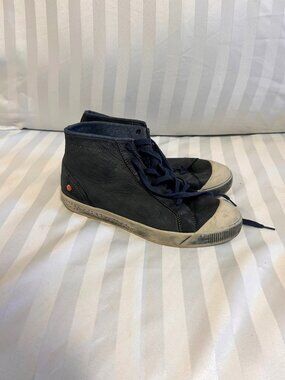 Softinos Washed Leather High-Top Sneakers EUR 40